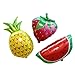3 Pcs Fruit Balloons Birthday Foil Balloon, Candy Color Helium Balloons, Baby Shower Fruit Balloons, Party Wedding Supply, Pineapple Watermelon Strawberry Balloon Party Supplies