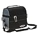 G4Free Insulated Lunch Box Lunch Bag Double Deck Lunch Cooler Tote Bag for Men Women,Soft Cooler Bag with Leakproof Hard Liners,Shoulder Strap(Black)