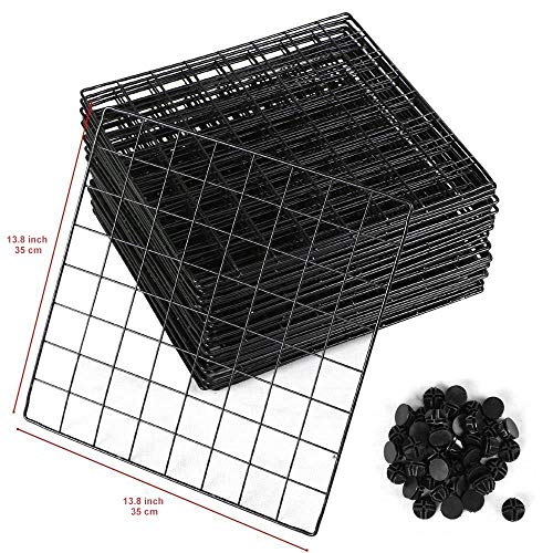 GEORGE&DANIS Wire Storage Cubes Modular Grid Organizer Customizable Metal Rack Bookcase Bookshelf MultiFuncation Shelving Unit, Black, 2 Hangers & 10 Cubes - Thumbnail 7
