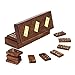 Dominoes Game Set Double 28 Tile Professional Domino Games Wooden Box Brass Inlay Tile Game - 8 Inch