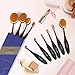 BESTOPE Makeup Brushes 10 Pieces Oval Makeup Brush Set Professional Contour Soft Toothbrush with Shaped Design for Powder Cream Concealer