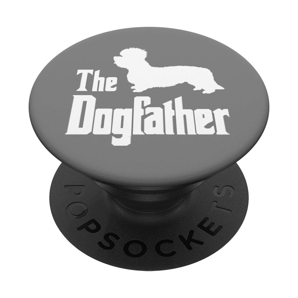 The Dogfather - funny dog gift, funny Dandie Dinmont Terrier PopSockets PopGrip: Swappable Grip for Phones & Tablets
