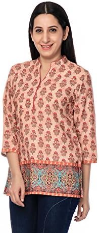 Ria Fashions Indian Kurta Kurti Womens Polyester French Crepe Blouse Tunic Top