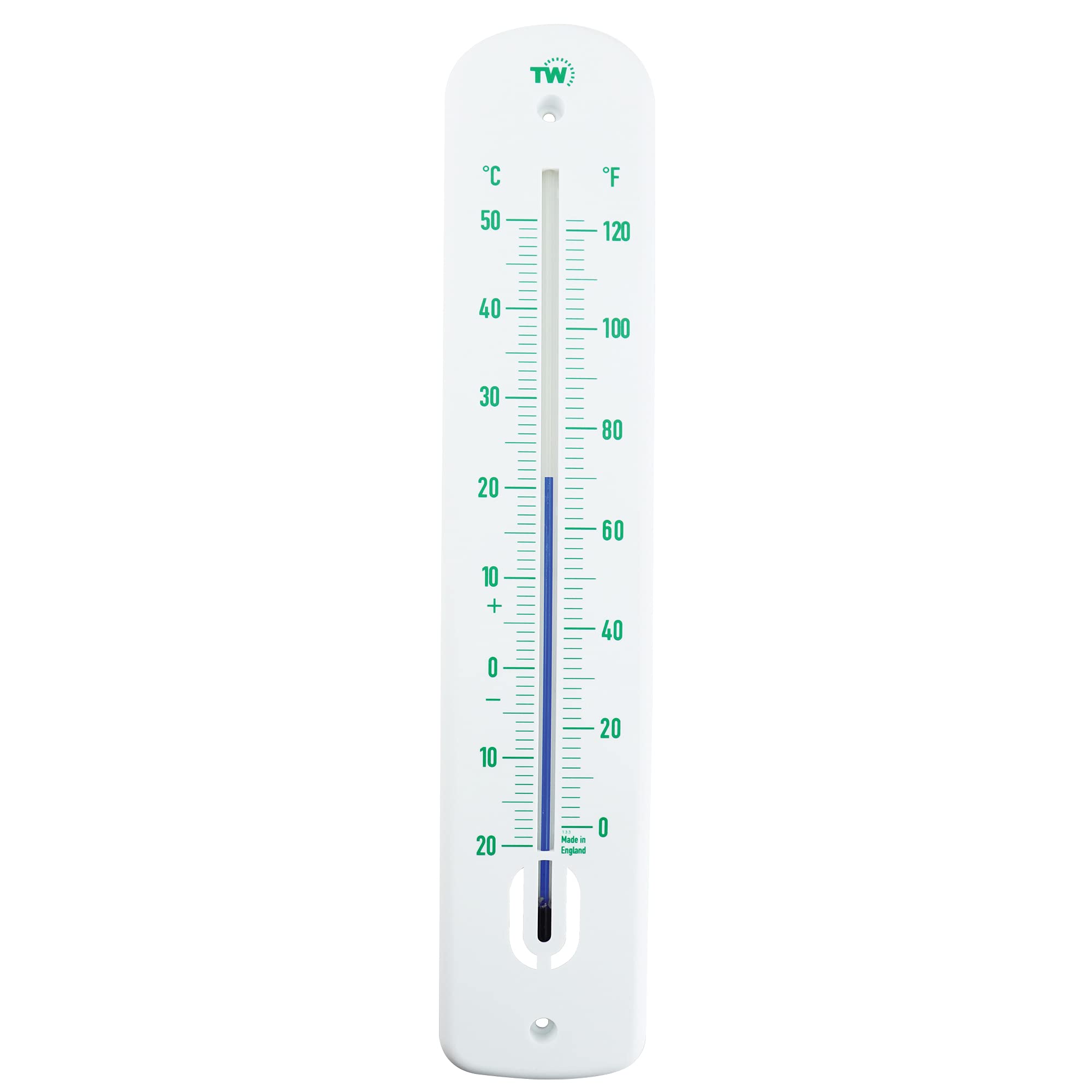 Large Outdoor Thermometer - 380 mm Garden Thermometer Outdoor for Use in Garden Greenhouse Patio Sun Terrace Shed Allotment Wall Classic Thermometer Indoor Outside Temperature Gauge (Green)