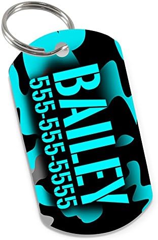 Camo Dog Tag for Dogs Personalized with Custom Pets Name &amp; Contact Number [Multiple Font Choices] [USA COMPANY]