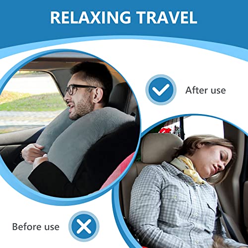 BSROLUNA Travel Pillow Car Sleeping Long Journeys Pillows for The Back