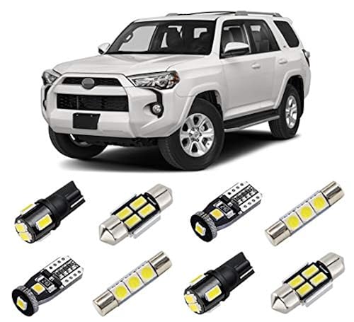 White LED Interior Light Kit for 2010-2020 2021 2022 Toyota