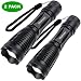 Ultra-Bright LED Flashlight, Wsiiroon CREE XML-T6 LED Flashlight, Zoomable, IP65 Water-Resistant, Portable, 5 Light Modes for Indoor and Outdoor Use, 2 pack (Batteries Not Included)