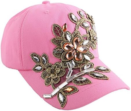 Llxln Forme De Cristal Perles Strass Fille Femmes De Luxe Marque Denim Casquettes De Baseball