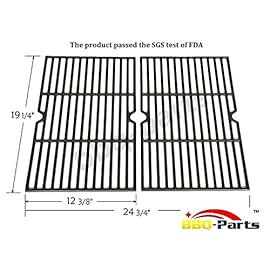 Hongso PCB152 Universal Gas Grill Grate Cast Iron Cooking Grid Replacement, Sold As a Set of 2