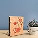 Calenzana 4x6 Love Photo Album Heart Wooden Picture Albums Book with 120 Pockets Wedding Anniversary Valentines Gifts