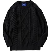 Aelfric Eden Women Sweater Vintage Cable Knit Sweater Casual Oversized Sweater Pullover