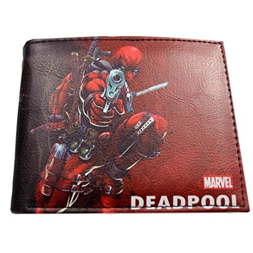 Marvel Comics Dead-Pool Leather Bi-fold Men's/Boys Wallet with Gift Box - Image 2