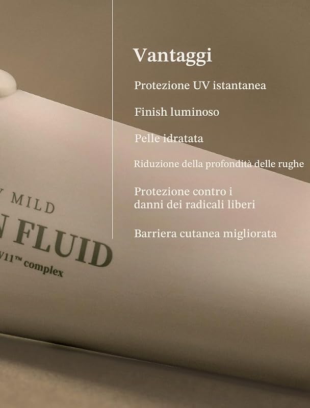 [VILLAGE 11 FACTORY] DAILY MILD Sun Fluid (50ml) Coreano Cura della Pelle – Crema Solare Liquida e Leggera – Protegge dai raggi UV – Illumina la carnagione – Idrata – Anti-invecchiamento — foto 4 di 8