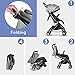 besrey Airplane Baby Stroller Kids pram with Reclining Seat for Baby Sleep - Gray