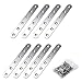 Sumnacon 8 Pcs Stainless Steel Flat Plates - 6 Inch Heavy Duty Mending Plate Straight Corner Brace Brackets Connector Furniture Repair Fixing Joint with Screws, Silver