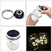 Mason Jar Lights Wide Mouth,WaterProof Outdoor Solar Powered Lights Sliver Lid Warm White Solar Fairy Light String Light, 2 Pack for Party Wedding Christmas Garden Home Patio Path Tree Lawn Decor