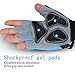 OZERO Fingerless Cycling Gloves for Men Women: Blue Mountain Bike Gloves for Riding | Workout | Motorcycle