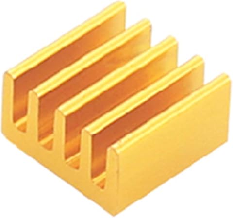 YUIO® para Raspberry Pi 4 Modelo B Disipador de Calor 3 Piezas Raspberry Pi Disipador de Calor de Aluminio Radiador Refrigerador del Kit para Raspberry Pi (Oro)