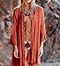 Bestyou Women's Rayon Kimono Cardigan Swimsuit Cover up Dress Swimwear (Red)