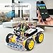 OSOYOO Robot Smart Car for Arduino DIY Learning Kit with Tutorial Android/ iOS APP WiFi Bluetooth IR Modules and Line Tracking Ultrasonic Sensors Science Fair