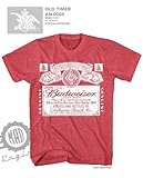 Budweiser King of Beers Old Timer Red Heather Color Licensed T-Shirt AN0004