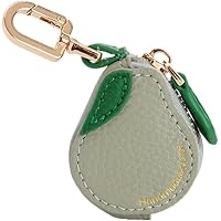 Apple Shaped Coin Purse, Red Leather Mini Wallet with Key