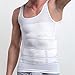 Mens Compression Shirt, Body Shaper Workout Tank Tops Training Shirt Undershirts … (XL, White)