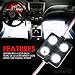 Xprite White Truck Pickup Bed Light Kit, 32 Led Cargo Beds Rock Lighting Kits w/Switch for Van Off-Road Under Car, Side Marker, Footwells, Running Board, Rail Lights - 8 PCS