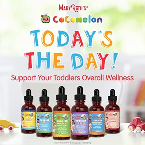 MARYRUTH’S ORGANIC TODDLER PROBIOTIC LIQUID DROPS | KIDS PROBIOTICS FOR AGES 1-3 | 5 PROBIOTIC STRAINS | 150 MILLION CFU PER SERVING | USDA ORGANIC | SUGAR FREE | VEGAN | GLUTEN FREE | 1 FL O