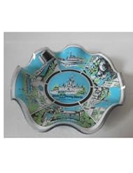 Kitchen: Vintage Walt Disney World Magic Kingdom Souvenir Glass Candy Dish Bowl - Disney
