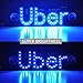 AutoEC Uber LED Sign Decor, Uber Flashing Hook on Car Window with DC12V Car Charger Inverter (Blue), Please Confirm Illegal Or Not Before Order