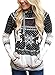 FIYOTE Women Long Sleeve Reindeer Printed Double Hooded Christmas Sweatshirt Casual Pullover Hoodie S-XXL