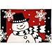Jellybean Snowman with Scarf Indoor Outdoor Accent Rug