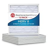 ReplacementBrand 12 x 12 x 1 MERV 8 Air filter / Furnace Filter (Pack of 6)