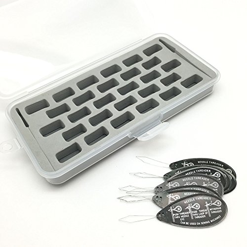 YEQIN Bobbin Box Plastic 28 Slot Plus 10 pcs needle threaders