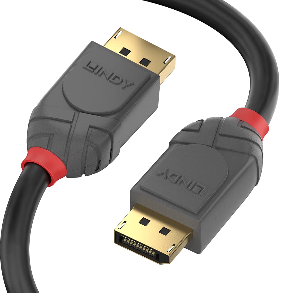 LINDY 5m DisplayPort 1.4 Cable, Anthra Line