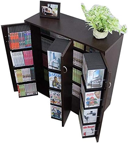 Amazon 本棚 本収納 コミック400冊収納可能な書棚ストッカー 収納庫 人気商品 本棚 日本製 Dvdラック最大400収納 本棚ストッカー収納庫ダークブラウン Cd Dvdラック オンライン通販