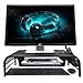 Black Metal Mesh Desktop Monitor Stand Riser with Drawer and 2 Compartment Storage Organizerthumb 3