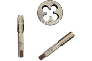 NEOPAFTU Metric Hand Thread Tap and Die Set,Right Hand Thread Tapping Tool 3pcs (M12 x 1.5mm)