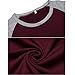COSYOU New Fashion Women Casual Long Sleeve Base Ball Long T-Shirt Blouse (XL, Wine Red)