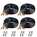 BNC Cable, 200ft 4Pack All-in-One Siamese Video and Power Security Camera Wire Cord with 2 Female Connectors for All Max 5MP HD CCTV DVR Surveillance System