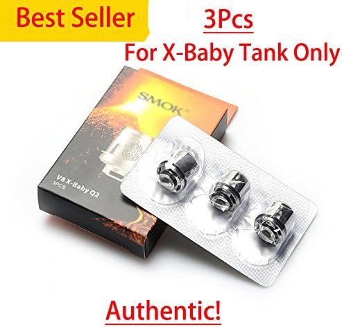 3pcs X-BABŸ Q2 0.4 Cǒils For Smǒk ŦḞV8 X-BABŸ TAṄK ȘticḰ X8 KIŦ