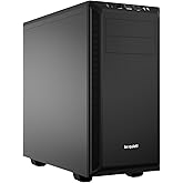 be quiet! Pure Base 600 Black ATX Midi Tower PC Case, 2 Pre-Installed Fans | Office/Gaming Computer Case, Repositionable HDD Slots, Removable ODD Cage, up to 360mm Water Coolings, Adjustable Top Cover