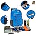 TIBAG 30L/35L Water Resistant Lightweight Packable Foldable Hiking Camping Daypack Backpack (25L, Nice Royal Blue)