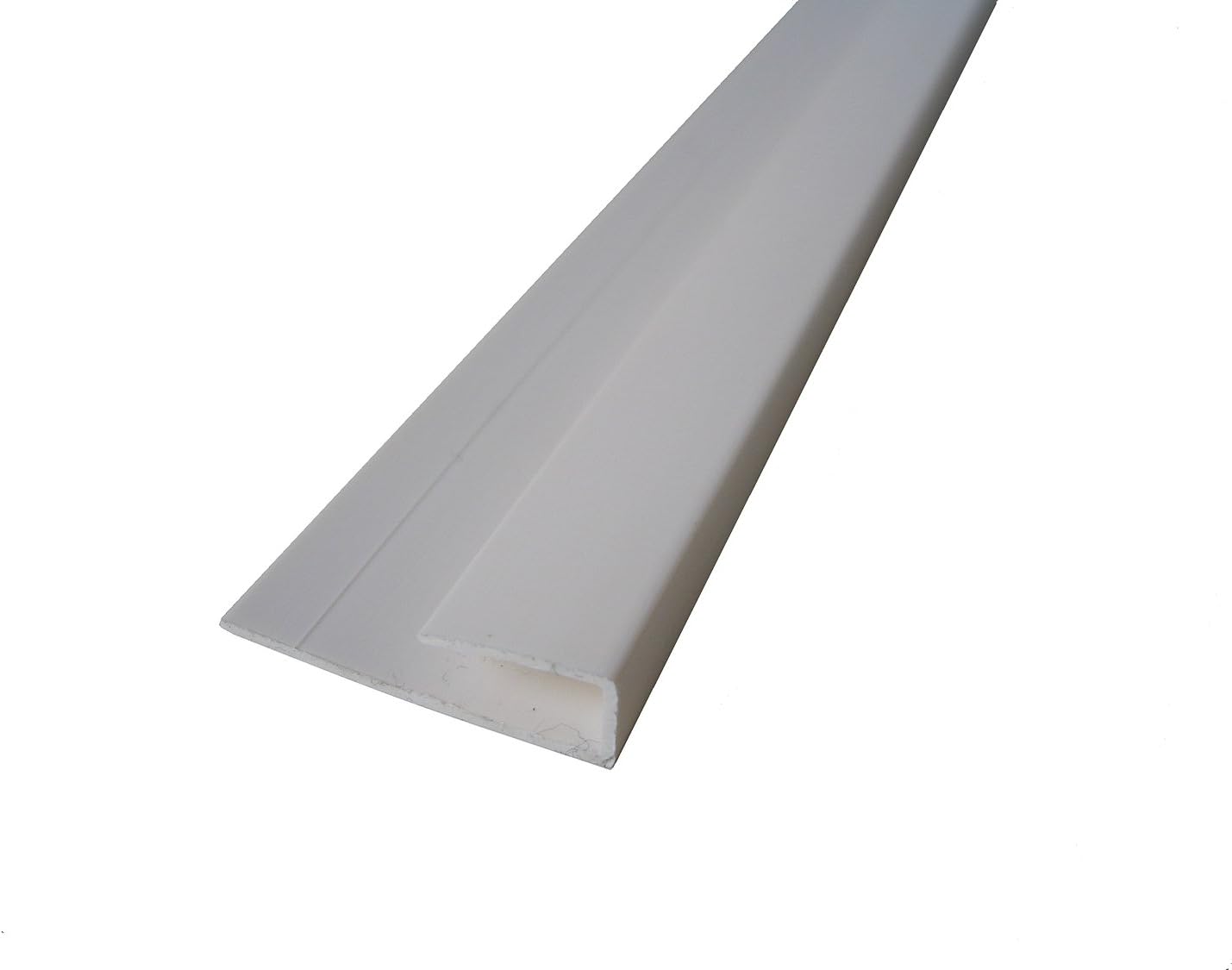 White Panel Trim Perfect for Bathroom Kitchen Shower Wall PVC Cladding Panels-8mm End Cap Edging Trim-100% Waterproof-Use with Claddtech Adhesive