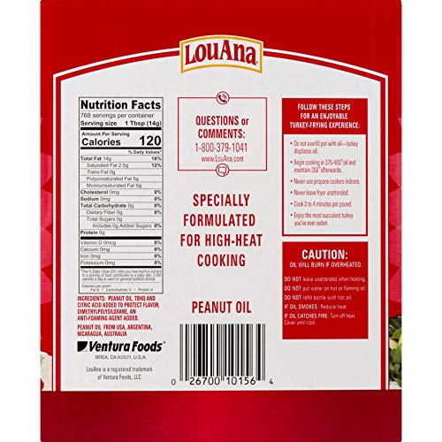 LouAna Peanut Oil, 3 Gallon - Pack of 3