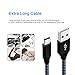 USB Type C Cable, Airsspu 4Pack 3FT 6FT 6FT 10FT Nylon Braided USB A to USB C Charger Cable Fast Charging Cord for Samsung Galaxy S9 S8 Plus Note 8, LG G5 G6 V30, HTC 10, Nexus 5X,Google Pixel XL-Blue