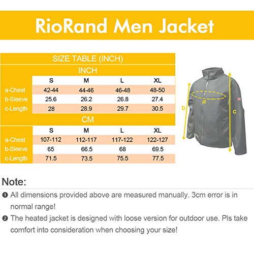 RioRand Men Heated Jacket - Waterproof 