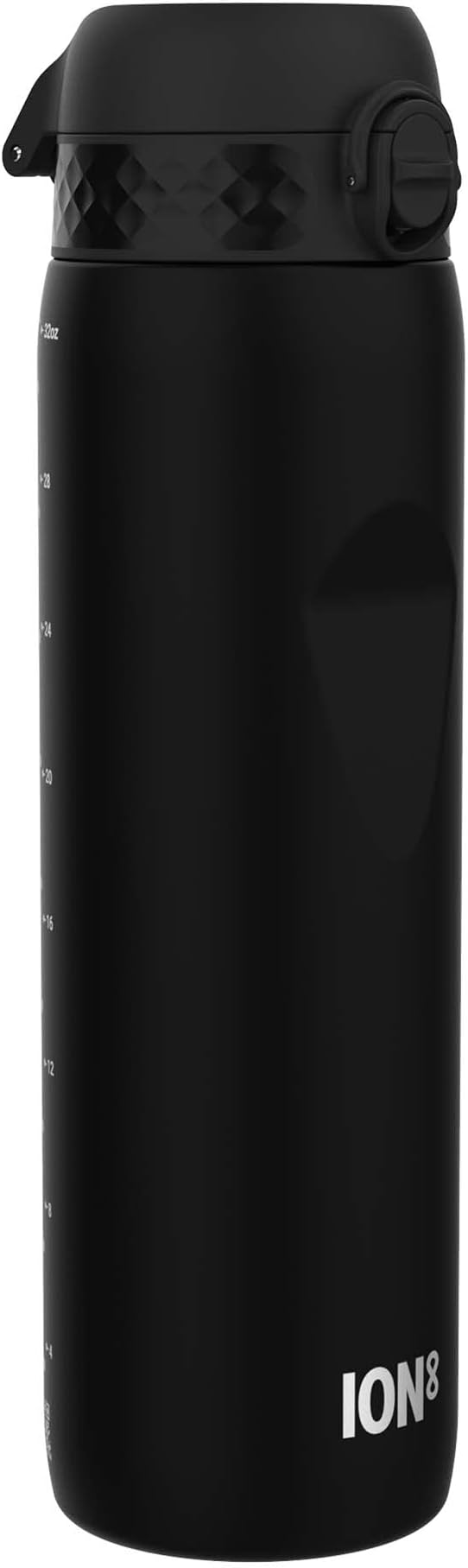 Ion8 1 Litre Water Bottle Quench Recyclon Leak Proof Flip Lid Black